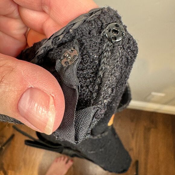 Vintage 1940s Knit Dress Black Boucle Hand Loomed‎ Snyderknit Size Small? - Picture 11 of 12